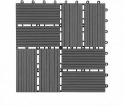 EUGAD WPC-Fliesen, 11 Stück WPC Terrassenfliesen Klickfliesen 30x30cm Hellgrau Anthrazit, Coffee, Dunkelgrau -EUGAD Verkäufe 3dcdac9f 7f62 5262 b0ea e29d02d5cb3f