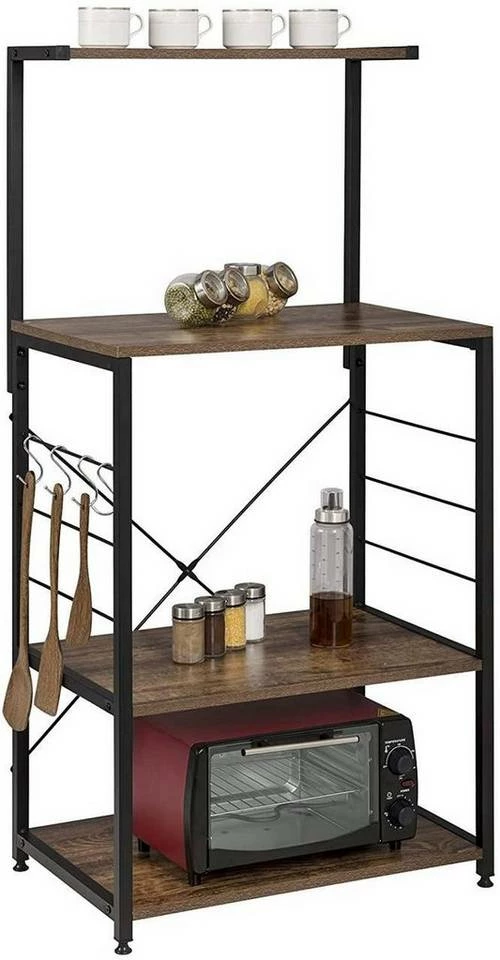 EUGAD Küchenregal, Standregal Bäckerregal mit 4 S-Haken, Industrie-Design, Vintage 5 EUGAD Küchenregal, Standregal Bäckerregal mit 4 S-Haken, Industrie-Design, Vintage – Bild 4