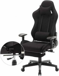 EUGAD Gaming Chair, Bürostuhl, Gaming Stuhl, Stoffbezug Rot Grau, Schwarz -EUGAD Verkäufe 3e5a06b8 2c2c 5c3d b00f 4097021495a6