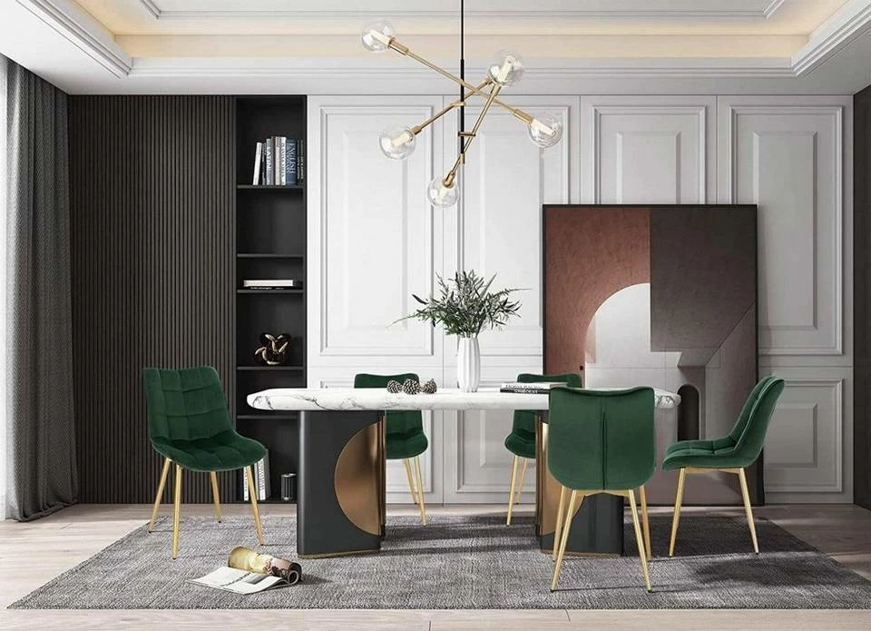 EUGAD Esszimmerstuhl, 4er-Set Küchenstühle Wohnzimmerstuhl mit Rückenlehne, Samt Sitzfläche, Gold Beine Grau Dunkelgrün, Rosa, Schwarz 22 EUGAD Esszimmerstuhl, 4er-Set Küchenstühle Wohnzimmerstuhl mit Rückenlehne, Samt Sitzfläche, Gold Beine Grau Dunkelgrün, Rosa, Schwarz – Bild 20