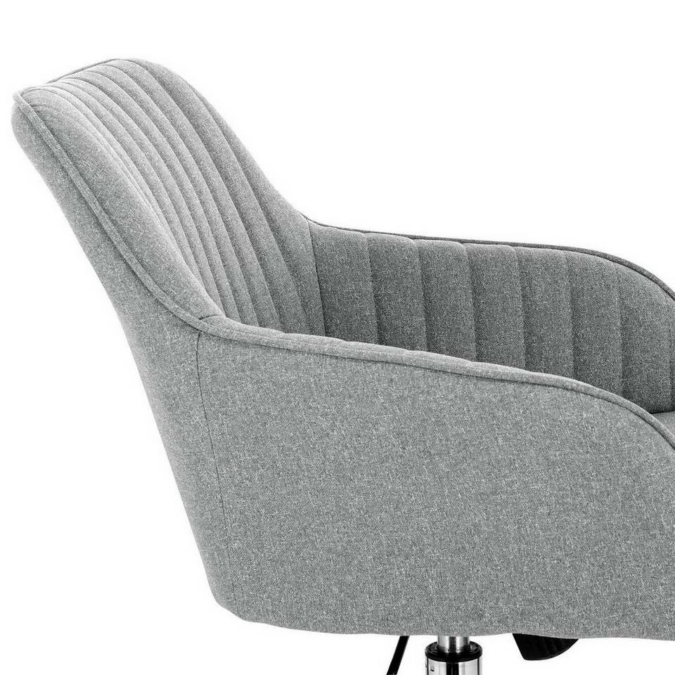 EUGAD Schreibtischstuhl, Bürostuhl Bürohocker Rollhocker aus Leinen Hellgrau Duneklgrau 9 EUGAD Schreibtischstuhl, Bürostuhl Bürohocker Rollhocker aus Leinen Hellgrau Duneklgrau – Bild 7