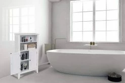 EUGAD Badkommode, Badschrank Beistellschrank, mit Doppeltür, 4 Fächern, MDF, Weiß 14 EUGAD Badkommode, Badschrank Beistellschrank, mit Doppeltür, 4 Fächern, MDF, Weiß -EUGAD Verkäufe 3f7ce617 8d7c 513c b754 c14f45e1fe04