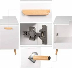 EUGAD Waschbeckenunterschrank Badschrank Unterschrank mit 2 Türe Weiß Grau, Schwarz, Weiß -EUGAD Verkäufe 3fff2c30 e21b 5b06 bbf8 32aa9b5d86b5