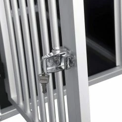 EUGAD Tiertransportbox, Hundetransportbox Alu Hundebox Reisebox Autobox für große Hunde Husky Samojede Weimaraner Border Collie Chow-Chow Shetland Sheepdog 80 x 65 x 65 cm XL Silber -EUGAD Verkäufe 402290f8 276f 52ab a0d3 0d71caea03c3