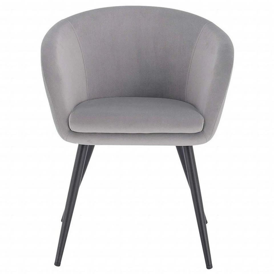EUGAD Esszimmerstuhl, mit Armlehne, Retro Design, Samt, Metall Dunkelgrau Hellgrau, Schwarz 19 EUGAD Esszimmerstuhl, mit Armlehne, Retro Design, Samt, Metall Dunkelgrau Hellgrau, Schwarz – Bild 17