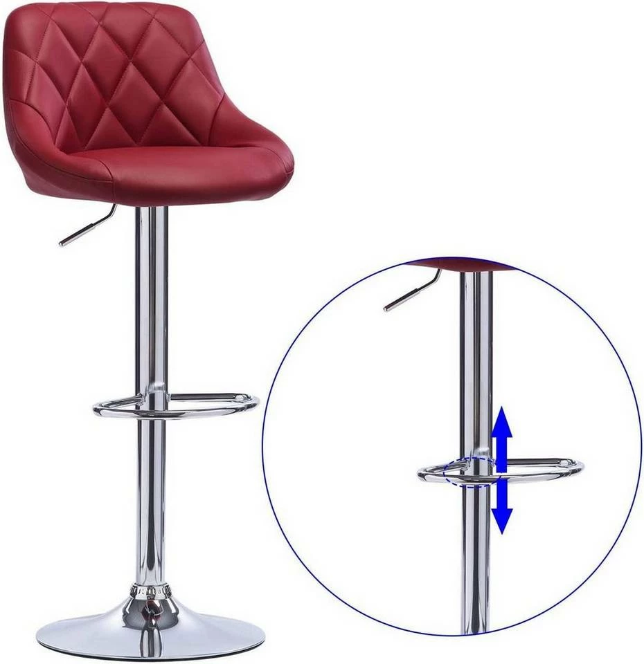 EUGAD Barhocker, 2er-Set Barstühle, höhenverstellbar, 360°drehbar Weiß Bordeaux, Cremeweiß, Grau, Khaki, Rot, Schwarz, Weiß 44 EUGAD Barhocker, 2er-Set Barstühle, höhenverstellbar, 360°drehbar Weiß Bordeaux, Cremeweiß, Grau, Khaki, Rot, Schwarz, Weiß – Bild 42