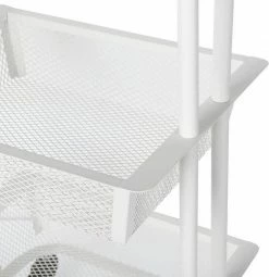 EUGAD Beistellwagen »0030CC«, Rollwagen Küchewagen 3 Gitterkörbe, Rolle mit Bremse 40x76x30 cm Weiß -EUGAD Verkäufe 413af55f 042c 53d3 8c87 b3f98dd4ca8d