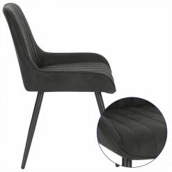 EUGAD Esszimmerstuhl, Polsterstuhl 2er-Set,Sitzfläche aus Stoffbezug Anthrazit, Dunkelbraun, Dunkelgrau -EUGAD Verkäufe 44b4500e 74cc 57e5 898f e2454c5ebf5d