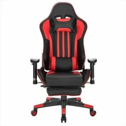 EUGAD Gaming-Stuhl (1 Stück), Racing Stuhl mit Fußstütze Racing Stuhl Drehstuhl Bürostuhl Schreibtischstuhl PC Stuhl mit Wippfunktion Höhenverstellbar Kunstleder Rot Grau, Weiß -EUGAD Verkäufe 44d7c587 1eff 580a 9c9d 3249b2852149