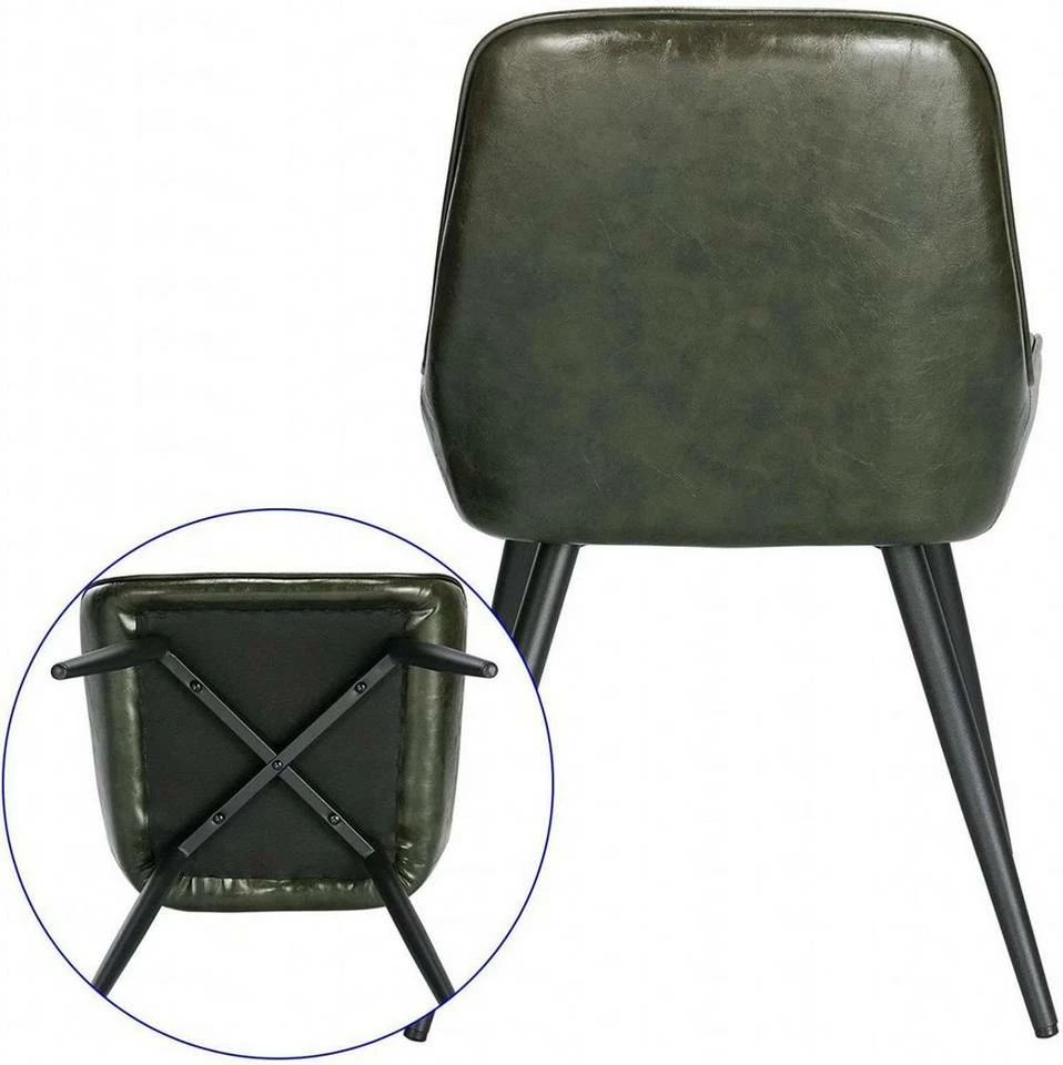 EUGAD Esszimmerstuhl, 2 Stücke Esszimmerstuhl Küchenstuhl Kunstleder Braun, Dunkelbraun, Dunkelgrün, Grau, Schwarz 37 EUGAD Esszimmerstuhl, 2 Stücke Esszimmerstuhl Küchenstuhl Kunstleder Braun, Dunkelbraun, Dunkelgrün, Grau, Schwarz – Bild 35