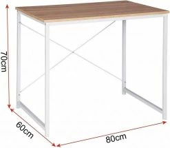 EUGAD Schreibtisch, Computertisch Esstisch Holz Stahl 80x60x70 cm Holz Vintage+schwarz Hell Eiche+schwarz, Hell Eiche+weiß, Marmor+schwarz -EUGAD Verkäufe 45ee2e32 dcf7 52b9 9a65 4dea8d908c14