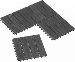 EUGAD WPC-Fliesen, 22 Stück WPC Terrassenfliesen 30x30cm Holzstruktur Coffee Anthrazit, Dunkelgrau, Hellgrau -EUGAD Verkäufe 471201db fb28 5d2f ab67 11fa6c199959