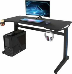 EUGAD Gamingtisch, Gaming Tisch mit LED 120x60cm Ergonomischer Schwarz Computertisch Schreibtisch PC Tisch mit Kabelmanagement Becherhalter Kopfhörerhalterung 13 EUGAD Gamingtisch, Gaming Tisch mit LED 120x60cm Ergonomischer Schwarz Computertisch Schreibtisch PC Tisch mit Kabelmanagement Becherhalter Kopfhörerhalterung -EUGAD Verkäufe 47256906 9638 4369 96a2 f7274480f727