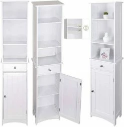 EUGAD Hochschrank Badschrank Eckschrank, Breite/Höhe: 23/165 cm, Holz, mit 1 Schubkasten 12 EUGAD Hochschrank Badschrank Eckschrank, Breite/Höhe: 23/165 cm, Holz, mit 1 Schubkasten -EUGAD Verkäufe 47e87b24 8400 54cc 9a4d 05ff9fdcf15b