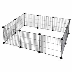 EUGAD Freigehege, Freigehege DIY Laufstall Kleintiere 109x74x39cm