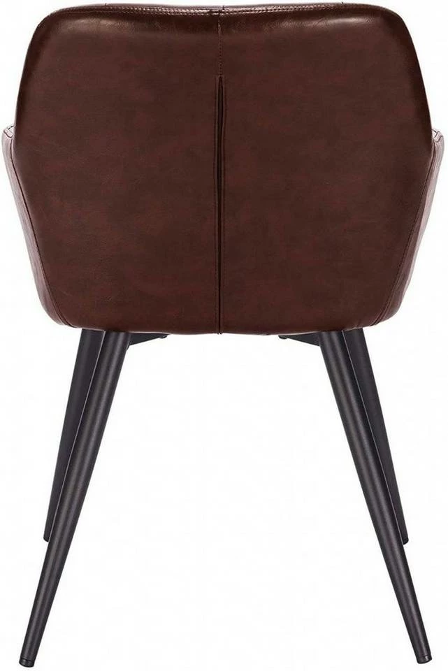 EUGAD Esszimmerstuhl, 2er-Set Esszimmerstuhl aus Kunstleder Metallbeine Dunkelbraun Schwarz 7 EUGAD Esszimmerstuhl, 2er-Set Esszimmerstuhl aus Kunstleder Metallbeine Dunkelbraun Schwarz – Bild 5