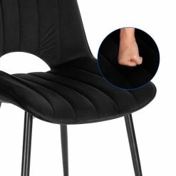 EUGAD Esszimmerstuhl (2 Stück), Küchenstuhl, Polsterstuhl, Wohnzimmerstuhl ohne Armlehne, Metallbeine, Samt, Dunkelgrau Hellgrau, Schwarz 50 EUGAD Esszimmerstuhl (2 Stück), Küchenstuhl, Polsterstuhl, Wohnzimmerstuhl ohne Armlehne, Metallbeine, Samt, Dunkelgrau Hellgrau, Schwarz -EUGAD Verkäufe 48774449 6e96 423a 92c8 868f028b3c82