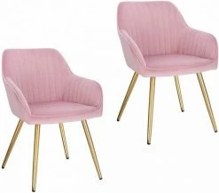 EUGAD Esszimmerstuhl, stühle 2er-Set,Samt,mit goldener Metallbeinen Blau, Bordeaux, Dunkelgrau, Dunkelgrün, Hellgrau, Rosa, Schwarz -EUGAD Verkäufe 491ae278 5f3b 5fc2 8f23 a303945d62b8