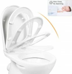 EUGAD WC-Sitz, Toilettendeckel mit Absenkautomatik D Form Weiß 11 EUGAD WC-Sitz, Toilettendeckel mit Absenkautomatik D Form Weiß -EUGAD Verkäufe 4aad305b efdb 5b0a bbf3 bf70a45728e2