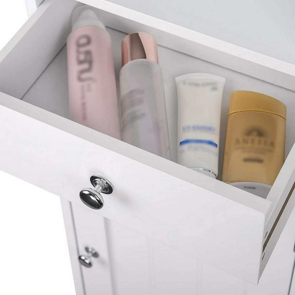 EUGAD Hochschrank Badschrank Eckschrank, Breite/Höhe: 23/165 cm, Holz, mit 1 Schubkasten 8 EUGAD Hochschrank Badschrank Eckschrank, Breite/Höhe: 23/165 cm, Holz, mit 1 Schubkasten – Bild 6