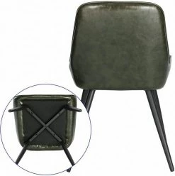 EUGAD Esszimmerstuhl, 4 Stücke Retro Küchenstuhl Sitzfläche aus PU mit Metallbeine Schwarz Braun, Dunkelbraun, Dunkelgrün, Grau 70 EUGAD Esszimmerstuhl, 4 Stücke Retro Küchenstuhl Sitzfläche aus PU mit Metallbeine Schwarz Braun, Dunkelbraun, Dunkelgrün, Grau -EUGAD Verkäufe 4b12a424 b152 5c1d 9a73 5057fff13f57