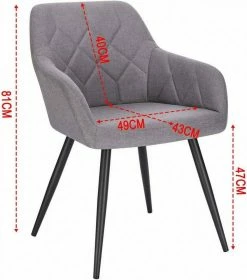 EUGAD Esszimmerstuhl, Polsterstuhl Leinen,mit Armlehnen Metallbeinen Dunkelgrau, Hellgrau 15 EUGAD Esszimmerstuhl, Polsterstuhl Leinen,mit Armlehnen Metallbeinen Dunkelgrau, Hellgrau -EUGAD Verkäufe 4b465380 c2be 5c8b 8646 38d31f3f7744