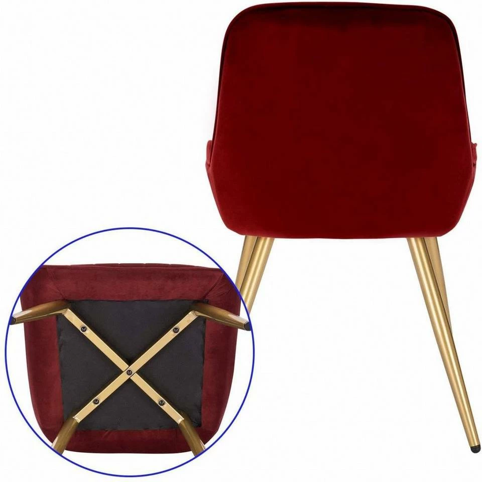 EUGAD Esszimmerstuhl (2 Stück), Küchenstuhl Wohnzimmerstuhl Sitzfläche aus Samt mit Metallbeine,Stuhl für Esszimmer Wohnzimmer Küche, Hellgrau Bordeaux, Dunkelgrau, Dunkelgrün, Rosa 14 EUGAD Esszimmerstuhl (2 Stück), Küchenstuhl Wohnzimmerstuhl Sitzfläche aus Samt mit Metallbeine,Stuhl für Esszimmer Wohnzimmer Küche, Hellgrau Bordeaux, Dunkelgrau, Dunkelgrün, Rosa – Bild 12