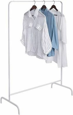 EUGAD Garderobenständer, (1 St), Kleiderständer, Kleiderstange, Metall, Weiß Schwarz, Weiß