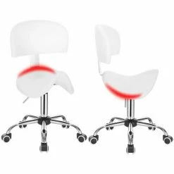 EUGAD Arbeitshocker (1er-Set), Sattelhocker mit Rückenlehne gepolstert höhenverstellbar aus Kunstleder Schwarz Grau, Weiß -EUGAD Verkäufe 4de9a8f4 b41a 5a7c b8a4 22123973269d