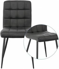 EUGAD Esszimmerstuhl (4 Stück), Polsterstuhl Wohnzimmerstuhl Samtstuhl Sessel mit Rückenlehne, Metallbeine, Sitzfläche aus Samt, Blau Creme, Dunkelgrau, Hellgrau, Rosa 60 EUGAD Esszimmerstuhl (4 Stück), Polsterstuhl Wohnzimmerstuhl Samtstuhl Sessel mit Rückenlehne, Metallbeine, Sitzfläche aus Samt, Blau Creme, Dunkelgrau, Hellgrau, Rosa -EUGAD Verkäufe 4df08bb0 8e36 46d2 8292 a0547e95d3a0