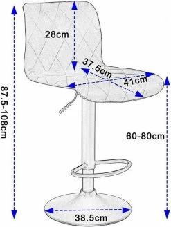 EUGAD Barhocker, 2er-Set Barstühle, Bezug in Samt Schwarz -EUGAD Verkäufe 4ec9ab6e 9732 5542 aeb7 d761e128a40f
