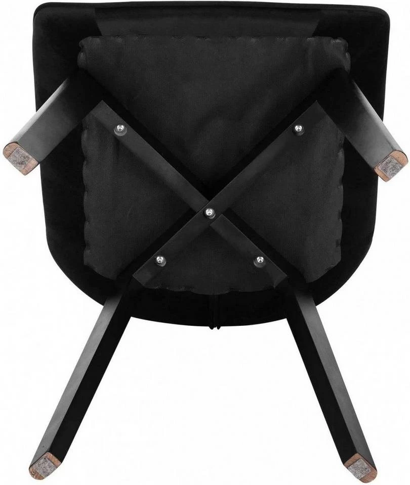 EUGAD Esszimmerstuhl (6 Stück), Wohnzimmerstuhl mit Rückenlehne, Polsterstuhl Küchenstuhl Weich Samt und Holz für ESS- und Wohnzimmer Schwarz Dunkelgrau, Dunkelgrün, Rosa 8 EUGAD Esszimmerstuhl (6 Stück), Wohnzimmerstuhl mit Rückenlehne, Polsterstuhl Küchenstuhl Weich Samt und Holz für ESS- und Wohnzimmer Schwarz Dunkelgrau, Dunkelgrün, Rosa – Bild 7