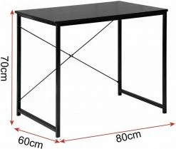 EUGAD Schreibtisch, Computertisch Esstisch Holz Stahl 80x60x70 cm Holz Vintage+schwarz Hell Eiche+schwarz, Hell Eiche+weiß, Marmor+schwarz -EUGAD Verkäufe 4f038078 b3b9 5d88 8a2b 25298a7709d5