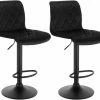 EUGAD Barhocker, 2er-Set Barstühle, Bezug in Samt Schwarz -EUGAD Verkäufe 4f2fda3f 5776 519f bc8b bea344ba8639