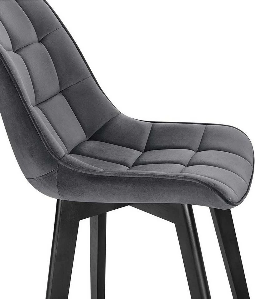 EUGAD Esszimmerstuhl (6 Stück), Wohnzimmerstuhl mit Rückenlehne, Polsterstuhl Küchenstuhl Weich Samt und Holz für ESS- und Wohnzimmer Schwarz Dunkelgrau, Dunkelgrün, Rosa 25 EUGAD Esszimmerstuhl (6 Stück), Wohnzimmerstuhl mit Rückenlehne, Polsterstuhl Küchenstuhl Weich Samt und Holz für ESS- und Wohnzimmer Schwarz Dunkelgrau, Dunkelgrün, Rosa – Bild 24