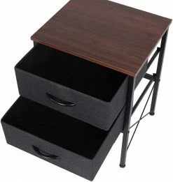 EUGAD Nachttisch (1-St), mit 2 Schubladen Couchtisch Beistelltisch für Wohnzimmer Nachtkommode Nachtschrank für Schlafzimmer industrieller Stil -EUGAD Verkäufe 50950123 2acf 40eb bb3a 4321e96e588b