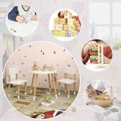 EUGAD Sitzgruppe, Kindertisch mit Stühle, 3tlg. Kindersitzgruppe Kindermöbel, 1 Kindertisch und 2 Kinderstühlen Tischset rund in Katzenform aus MDF und Kiefernholz im Kinderzimmer, Weiß 13 EUGAD Sitzgruppe, Kindertisch mit Stühle, 3tlg. Kindersitzgruppe Kindermöbel, 1 Kindertisch und 2 Kinderstühlen Tischset rund in Katzenform aus MDF und Kiefernholz im Kinderzimmer, Weiß -EUGAD Verkäufe 51eef8a0 986d 556b 86ff 9ff6a5c6168e