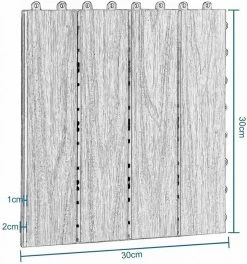EUGAD WPC-Fliesen, 11 Stück WPC Terrassenfliesen 30x30cm Holzstruktur Anthrazit Coffee, Dunkelgrau, Hellgrau -EUGAD Verkäufe 5275c959 486a 5eed bd74 696d8df0d8bf
