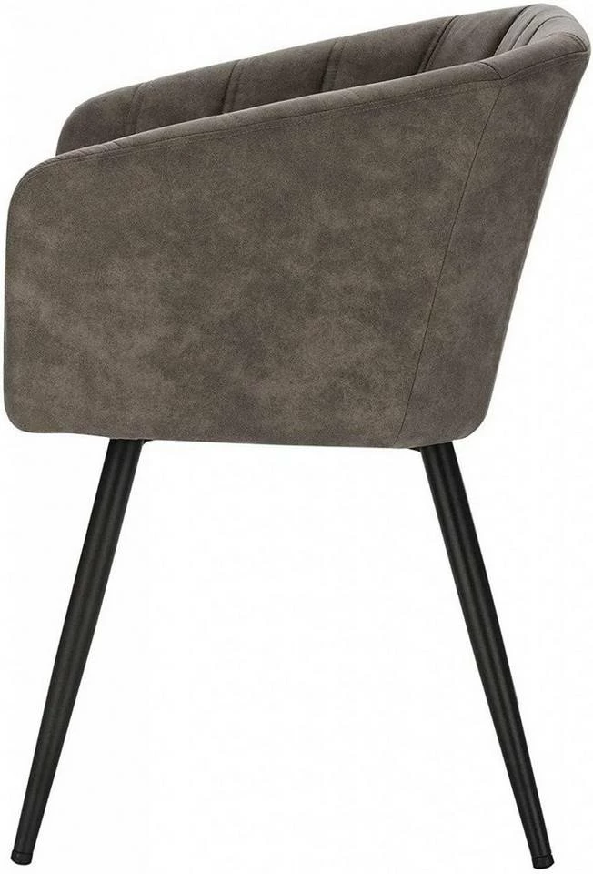 EUGAD 4-Fußstuhl, 6er-Set Esszimmerstuhl Polsterstuhl aus Stoffbezug Grau Dunkelbraun 7 EUGAD 4-Fußstuhl, 6er-Set Esszimmerstuhl Polsterstuhl aus Stoffbezug Grau Dunkelbraun – Bild 5