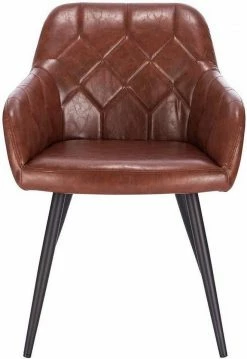 EUGAD Esszimmerstuhl, aus Kunstleder mit Armlehnen und Rückenlehne Gestell aus Metall Schwarz Braun, Dunkelbraun, Dunkelgrau -EUGAD Verkäufe 5407d20d b20a 5455 bb33 e15c64b55c47