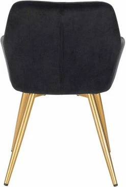 EUGAD Esszimmerstuhl (1 Stück), Wohnzimmerstuhl aus Samt Polsterstuhl mit Armlehnen und Rückenlehne, Gestell aus Metall mit goldenen Beine Dunkelgrau Schwarz -EUGAD Verkäufe 54b39c2e 1bf8 45f9 b192 d06b01062c2c