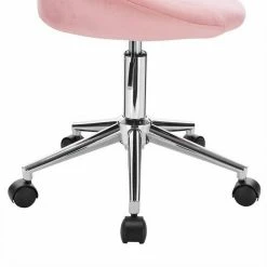 EUGAD Schreibtischstuhl (1 Stück), Bürohocker Rollhocker mit Rollen, Samt, höhenverstellbar, Rosa Dunkellgrau, Hellgrau -EUGAD Verkäufe 5505e477 4217 590c b54f c657fc08170e
