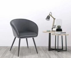 EUGAD Esszimmerstuhl, 2er-Set mit Armlehne, Retro Design, Samt, Metall Schwarz Dunkelgrau, Hellgrau -EUGAD Verkäufe 552239e2 17c4 5222 8a94 f9b9e727a63b