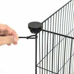 EUGAD Freigehege, Freigehege für Kaninchen Hasen Meerschweinchen Welpenauslauf Laufgitter mit Tür Doppelstöckig DIY 22 Platten Schwarz 140 x 70 x 70 cm -EUGAD Verkäufe 55cb94c9 3472 52f1 a9d2 34c477a27a9f