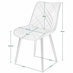 EUGAD Esszimmerstuhl (2 Stück), Küchenstuhl, Polsterstuhl Stuhl,Wohnzimmerstuhl ohne Armlehne, Metallbeine, Samt, Hellgrau Dunkelgrau, Schwarz 28 EUGAD Esszimmerstuhl (2 Stück), Küchenstuhl, Polsterstuhl Stuhl,Wohnzimmerstuhl ohne Armlehne, Metallbeine, Samt, Hellgrau Dunkelgrau, Schwarz -EUGAD Verkäufe 56010295 0ed8 4ab6 bddf b3003a31b865