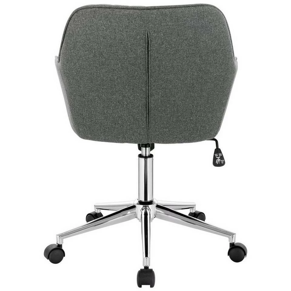 EUGAD Schreibtischstuhl, Bürostuhl Bürohocker Rollhocker aus Leinen Hellgrau Duneklgrau 14 EUGAD Schreibtischstuhl, Bürostuhl Bürohocker Rollhocker aus Leinen Hellgrau Duneklgrau – Bild 12