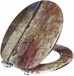 EUGAD WC-Sitz (1-St), Toilettensitz, WC Sitz mit Absenkautomatik, MDF, Holz, Softclose Scharnier Grüne Blätter, Holzfarbe, Lilie, Seestern, Seestern Am Strand, Seestern Sonnenuntergang, Stone, ‎Lila Blume und Stones -EUGAD Verkäufe 56695488 1f14 500d 9971 953c9eddde96