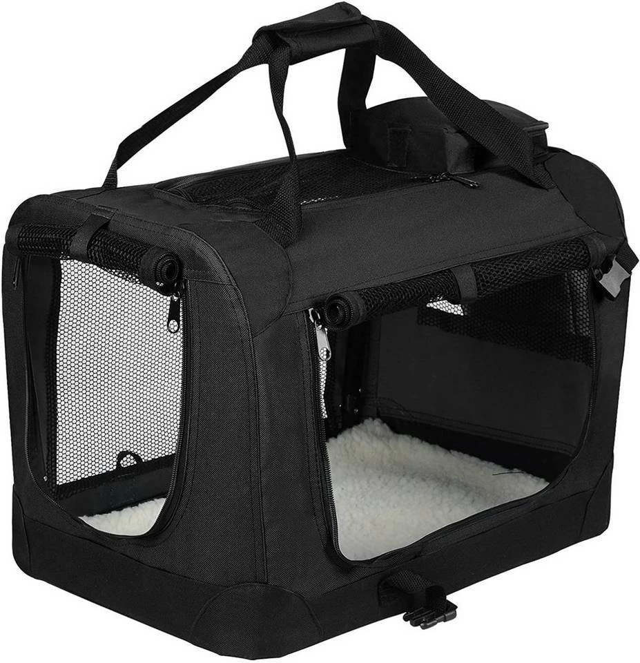 EUGAD Tiertransporttasche, Hundebox faltbar Hundetransportbox Auto Transportbox Reisebox Katzenbox Schwarz 12 EUGAD Tiertransporttasche, Hundebox faltbar Hundetransportbox Auto Transportbox Reisebox Katzenbox Schwarz – Bild 11