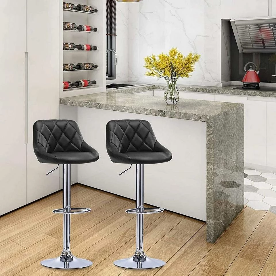 EUGAD Barhocker, 2er-Set Barstühle, höhenverstellbar, 360°drehbar Weiß Bordeaux, Cremeweiß, Grau, Khaki, Rot, Schwarz, Weiß 34 EUGAD Barhocker, 2er-Set Barstühle, höhenverstellbar, 360°drehbar Weiß Bordeaux, Cremeweiß, Grau, Khaki, Rot, Schwarz, Weiß – Bild 32