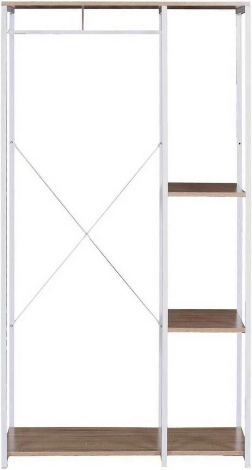 EUGAD Kleiderständer, Garderobenständer Hängeregal mit Schuhregal Holz Metall Schwarz-Hell Eiche Schwarz-Vintage, Weiß-Eiche 10 EUGAD Kleiderständer, Garderobenständer Hängeregal mit Schuhregal Holz Metall Schwarz-Hell Eiche Schwarz-Vintage, Weiß-Eiche – Bild 8